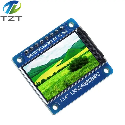 1.14 Inch IPS OLED Display Module LCD Screen 135*240 RGB TFT for Arduino ST7789 LCD Board SPI Full Color HD OLED 8pin DIY