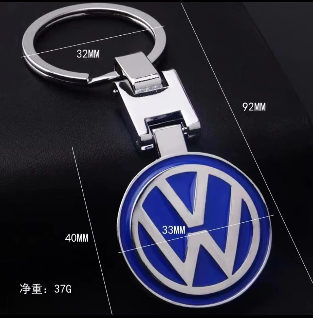 1Pcs Car Emblem Keychain styling Key Ring Accessories For VW GTI Polo Golf Passat Scirocco Tiguan Jetta T-ROC Touareg Touran CC