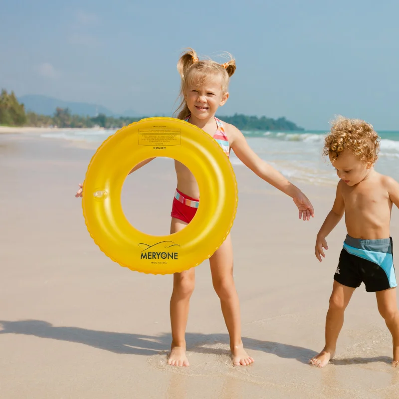 Aufblasbarer Rettungsring für Erwachsene Kinder aufblasbarer verdickter einlagiger Schwimm ring