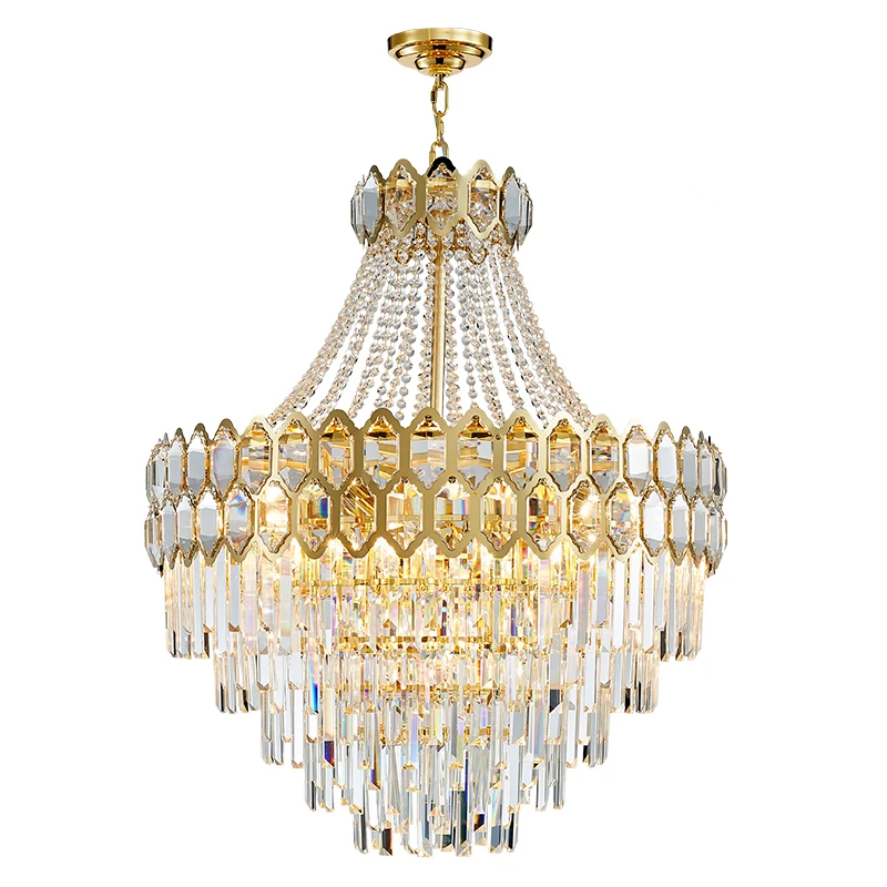 

Gold Crystal Chandelier Lighting For Living Room Modern Hanging Lamp For Dining Room Hall Lobby Kitchen Island Big Hanging Light