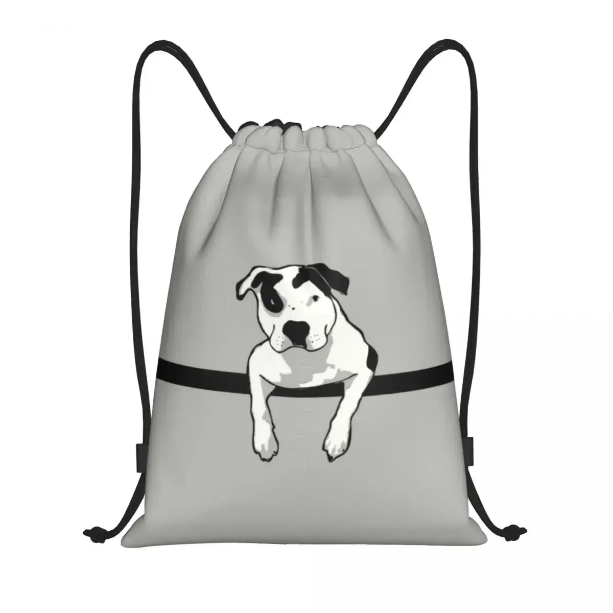 Pit Bull Terrier T-Bone Graphic Drawstring Bags Women Men Portable Gym Sports Sackpack Training Backpacks