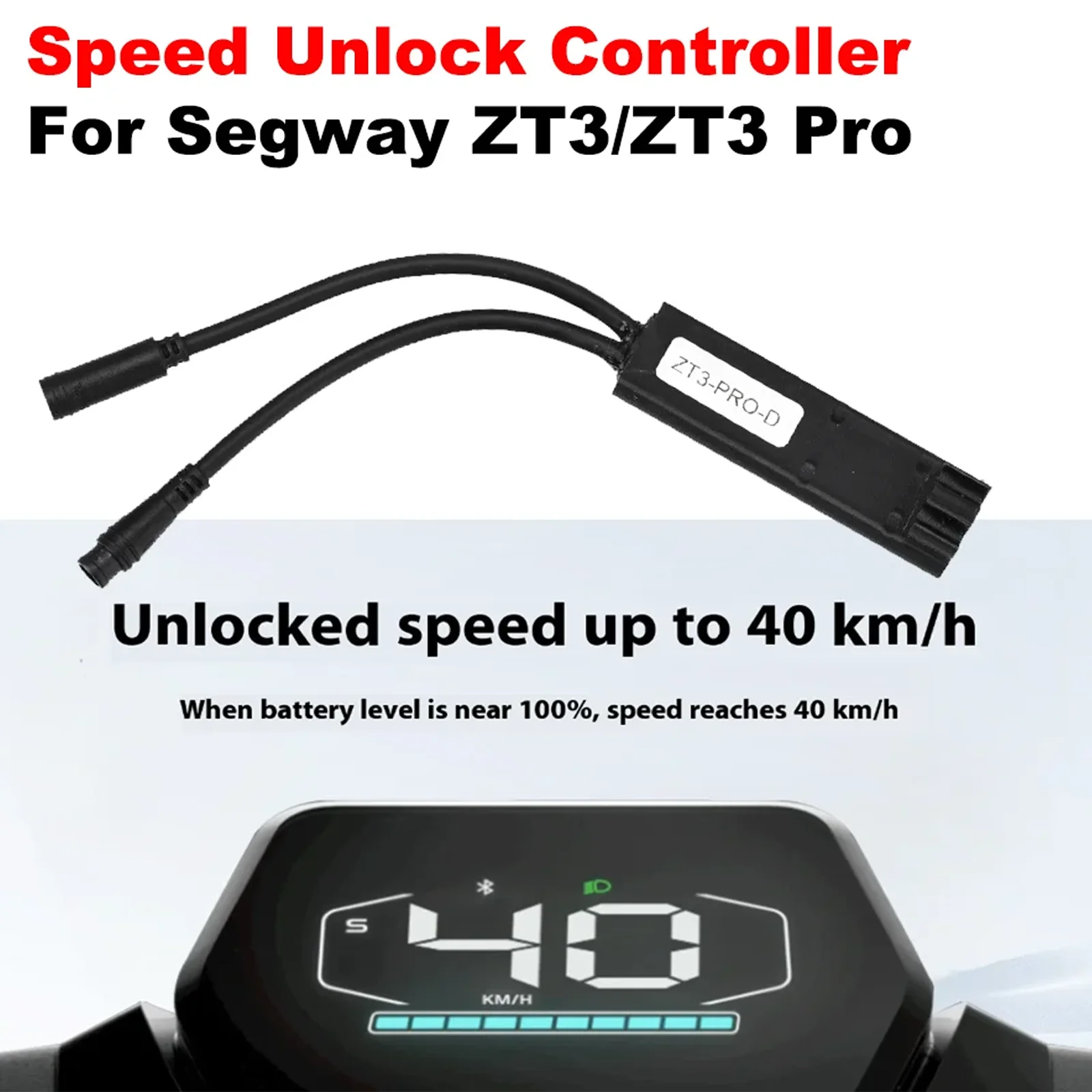 Speed Unlock Controller for Segway ZT3 / ZT3 Pro - Max Speed 40km/h Upgrade Module - Governor Cable Removal Accessory
