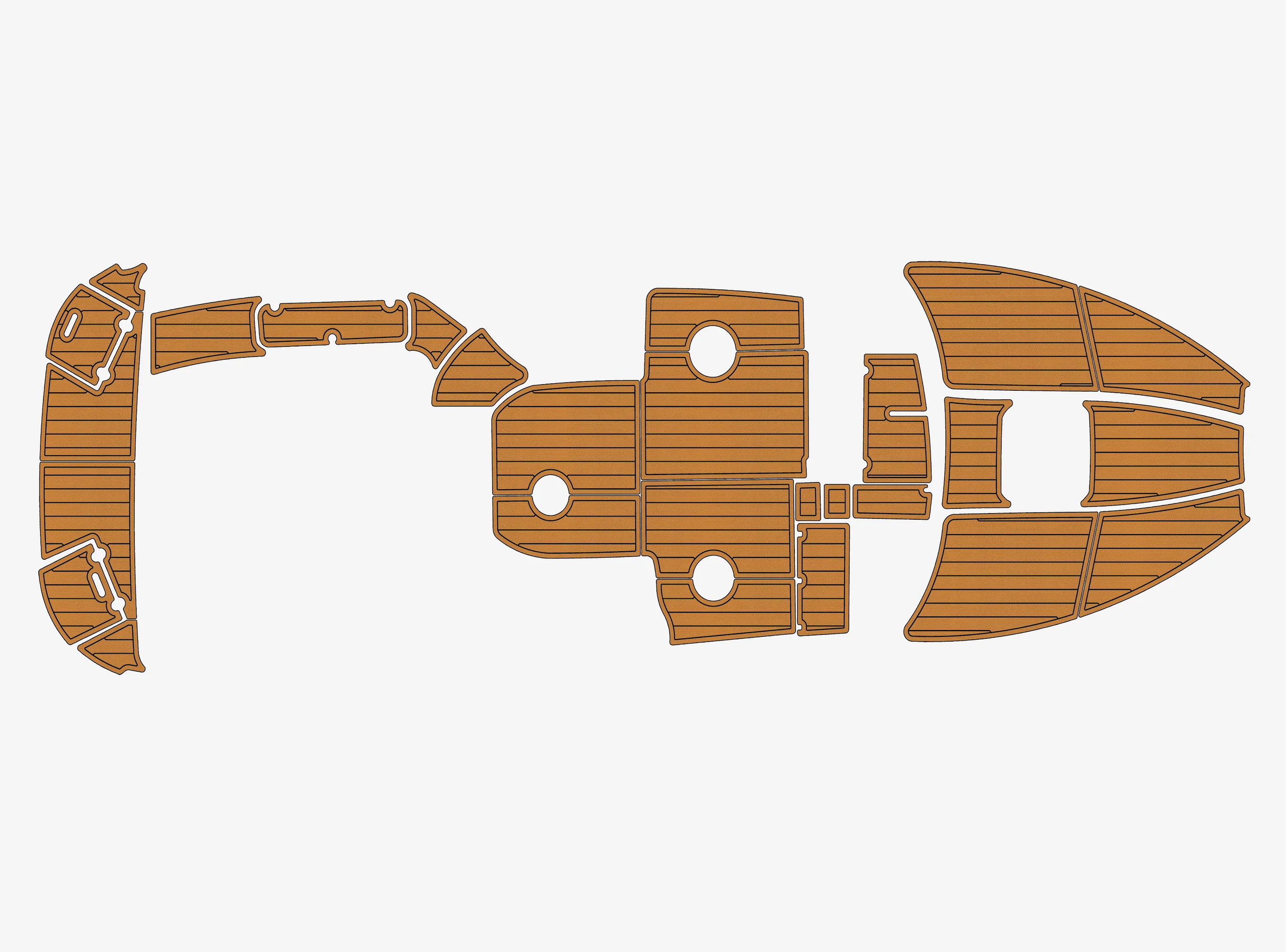 

Напольное покрытие для лодок Rinker Cuddy Captiva 246 CC 2009-2011 годов выпуска, 1/4 дюйма (6 мм), из ЭВА-пены, нескользящее, из ПВХ, имитация тика, Seadek, Gatorstep, ковровое покрытие, морской пол.