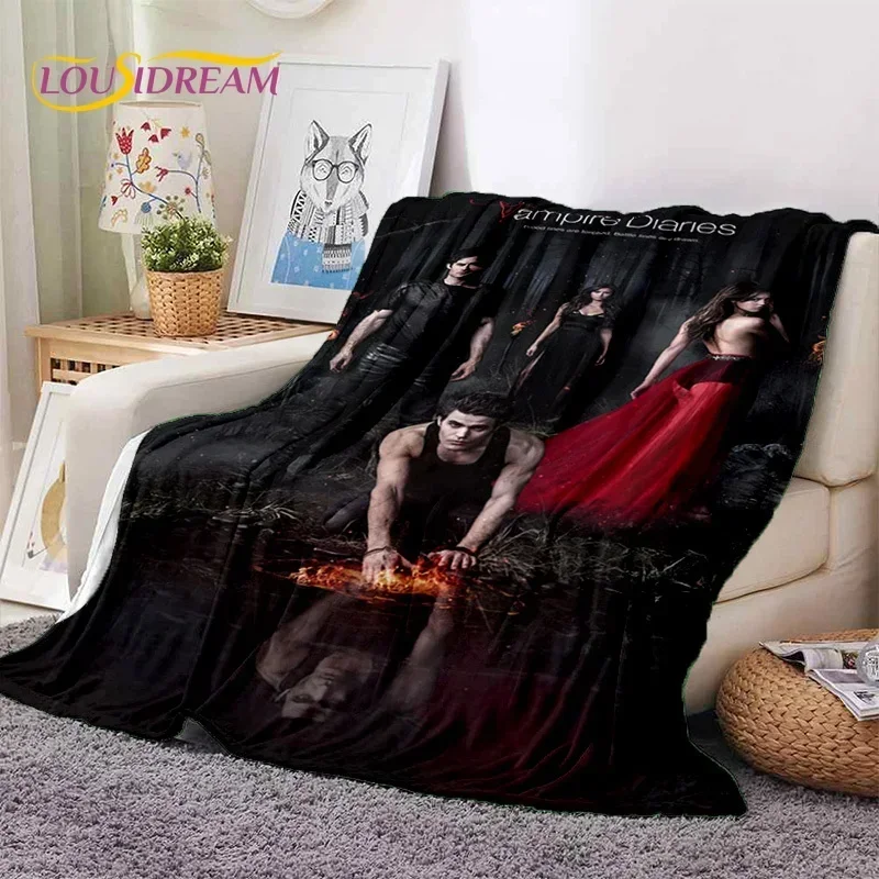 3D Latest The Vampire Diaries Damon Salvatore Soft Flannel Blankets,Throw Blanket Comfortable Blanket for Beds Sofa Home Bedroom