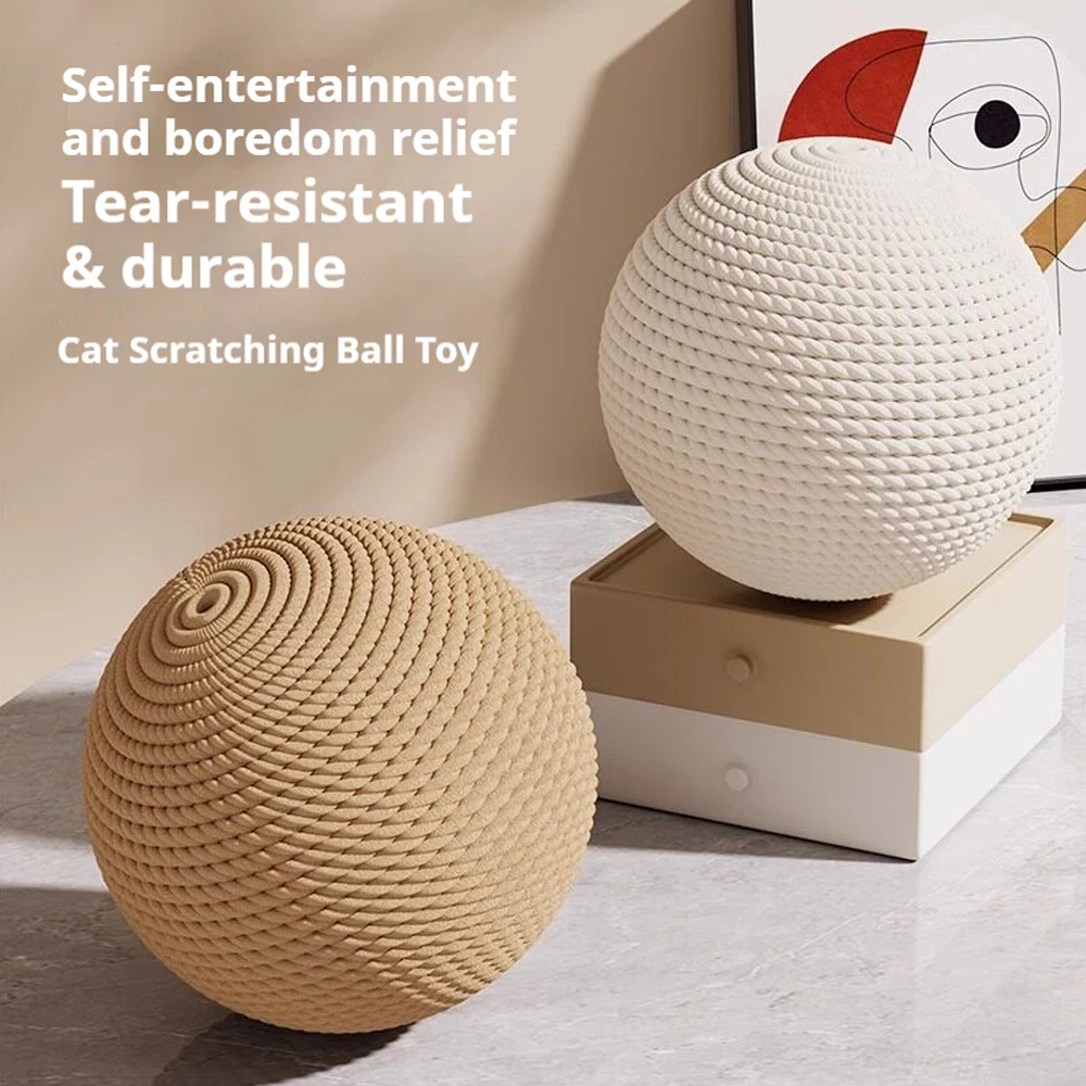 Sisal Ball Cat Toys Super Ball Relieve Boredom Molar Bite Resistant Ball Vertical Catch Ball Funny Cat Gnaw Toy Cat Claws Ball - view 5