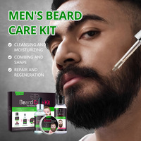 Men's Beard Care Kit 3-piece Set Beard Cream Oil  Washing Combination Set Beard Set Facial Care Sets