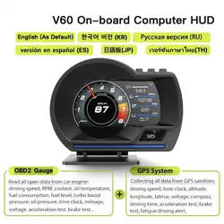 HUD A501 OBD2 Car Head Up Display Smart Car Water&Oil Turbo Gauge Temp Digital Security RPM Odometer Alarm Up Meter Display