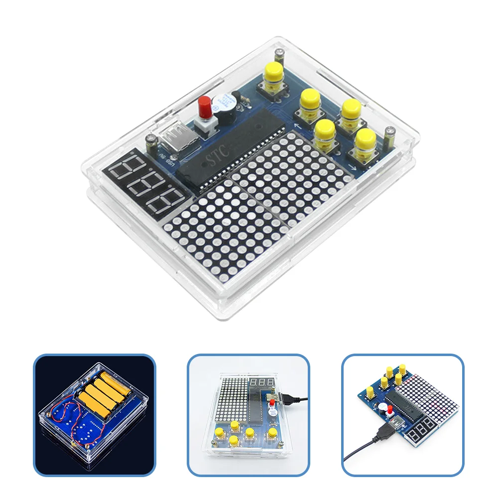 Game Welding Toys Soldering Project Kit DIY Electronic Kits Single Chip Microcomputer Supplies Console Plastic Parts