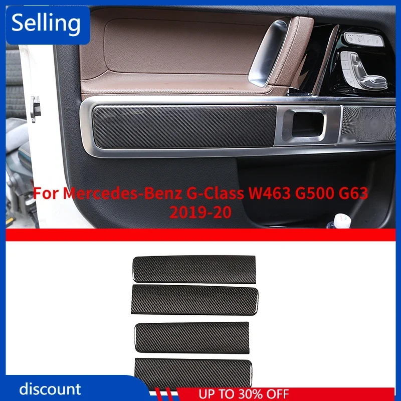 

For Mercedes-Benz G-Class W463 G500 G63 2019-20 Real Carbon Fiber Interior Door Trim Plate Car Sticker Modification Accessories