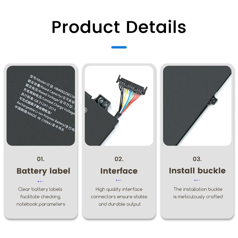 HB4692Z9ECW-22A Laptop battery For HUAWEI D14 NblL-WDQ9HN Nbl-WAQ9H NbIL-WFP9 NbDE-WFH9 7.64V 7330mAh/56WH