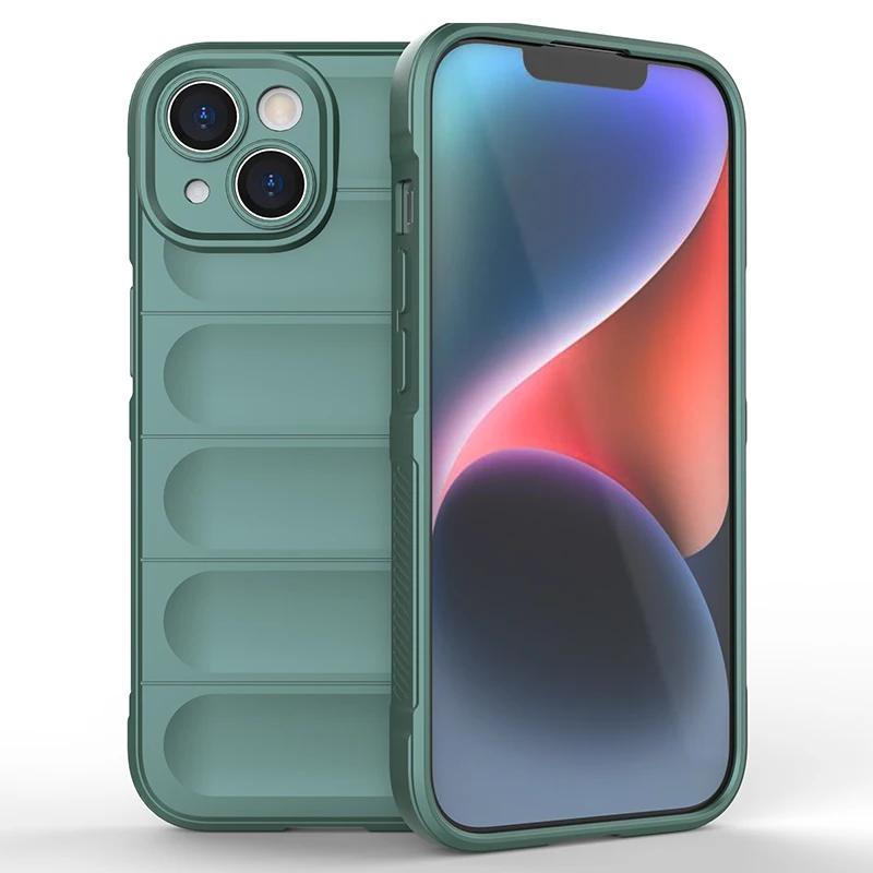 حافظة لهاتف آيفون 15 14 بلس وسادة هوائية من البولي يوريثان الحراري ، حافظة من السيليكون المقاوم للصدمات لهاتف آيفون 15 14 13 12 برو ماكس