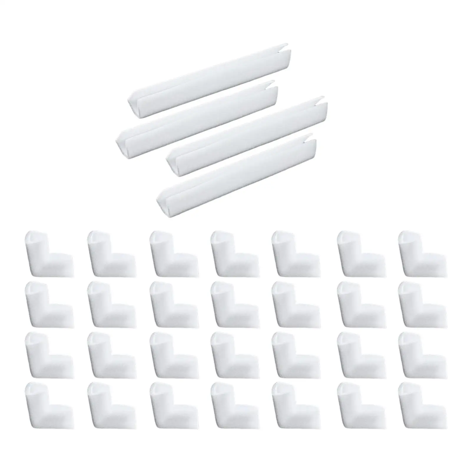 

32 Pieces Picture Frame Foam Corner and Edge Protectors for Furniture , TVs, Arts , White Color