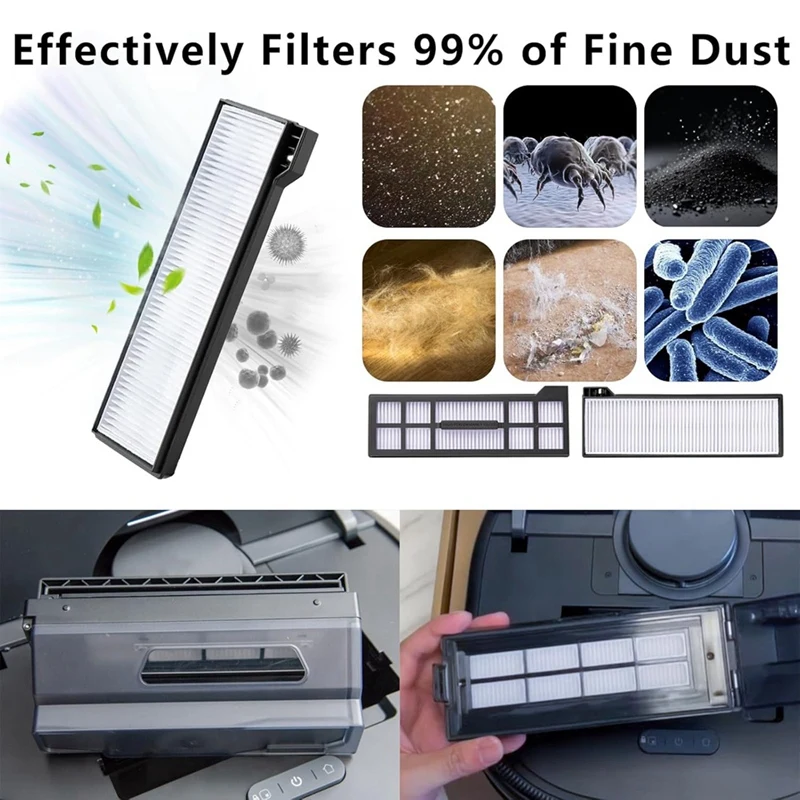 HOT！-For Eufy X10 Pro Omni Robotic Vacuum Cleaner Main Side Brush Hepa Filter Mop Cloth Dust Bags Replacement Parts