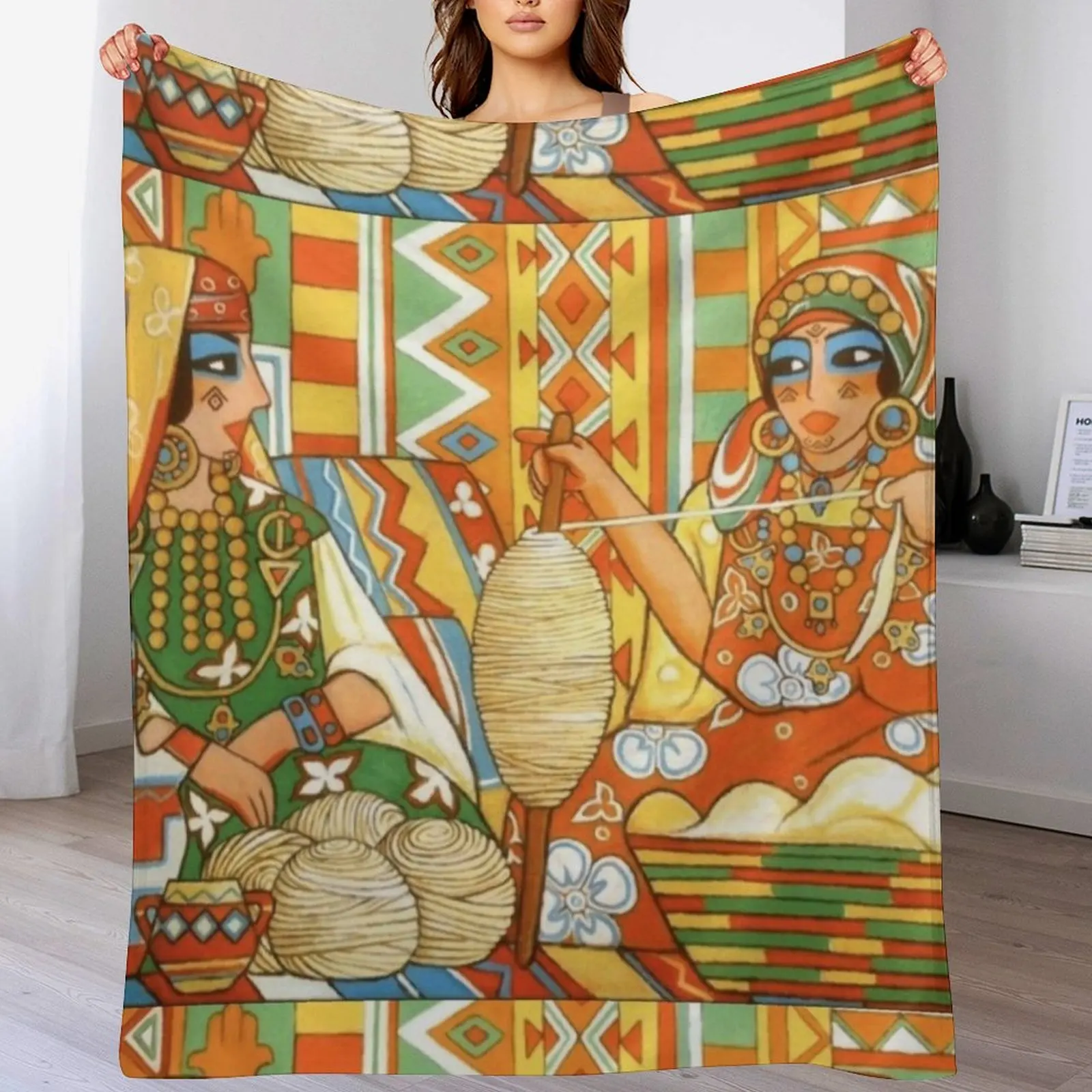 

Amazigh Berber Traditional culture Throw Blanket sofa bed Single Decorative Sofas Hair Blankets