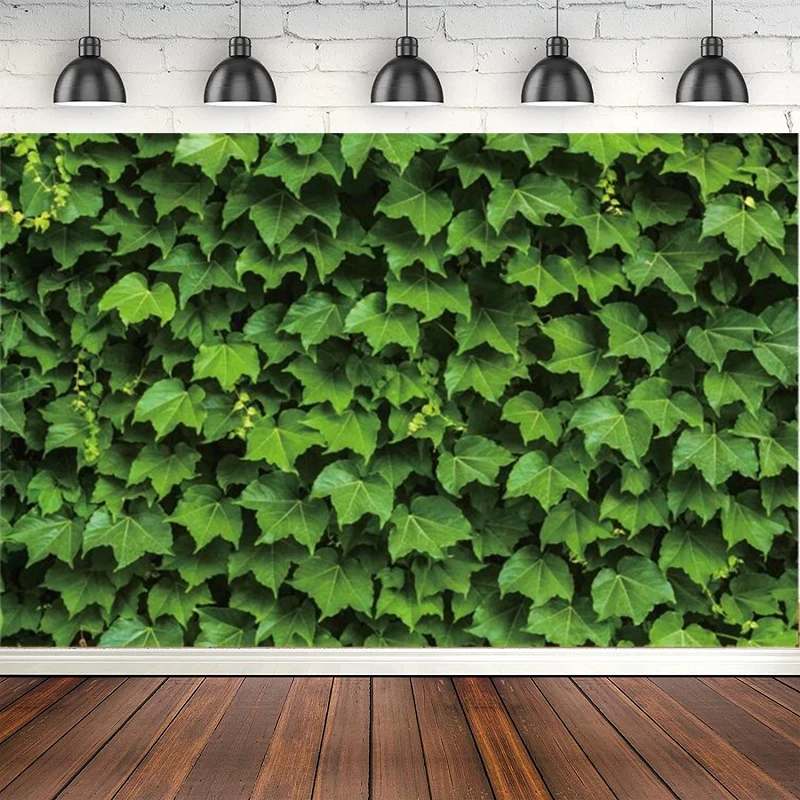 Photography Backdrop Wood Wall Tiger Green Leaves Photophone Photo Background Poster For Room Decor Banner