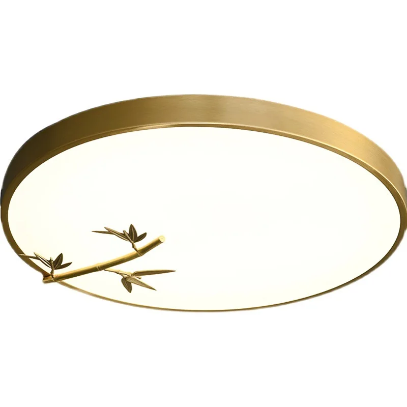 

New Chinese style, all copper, bedroom, modern, simple, Chinese style, round, chandelier