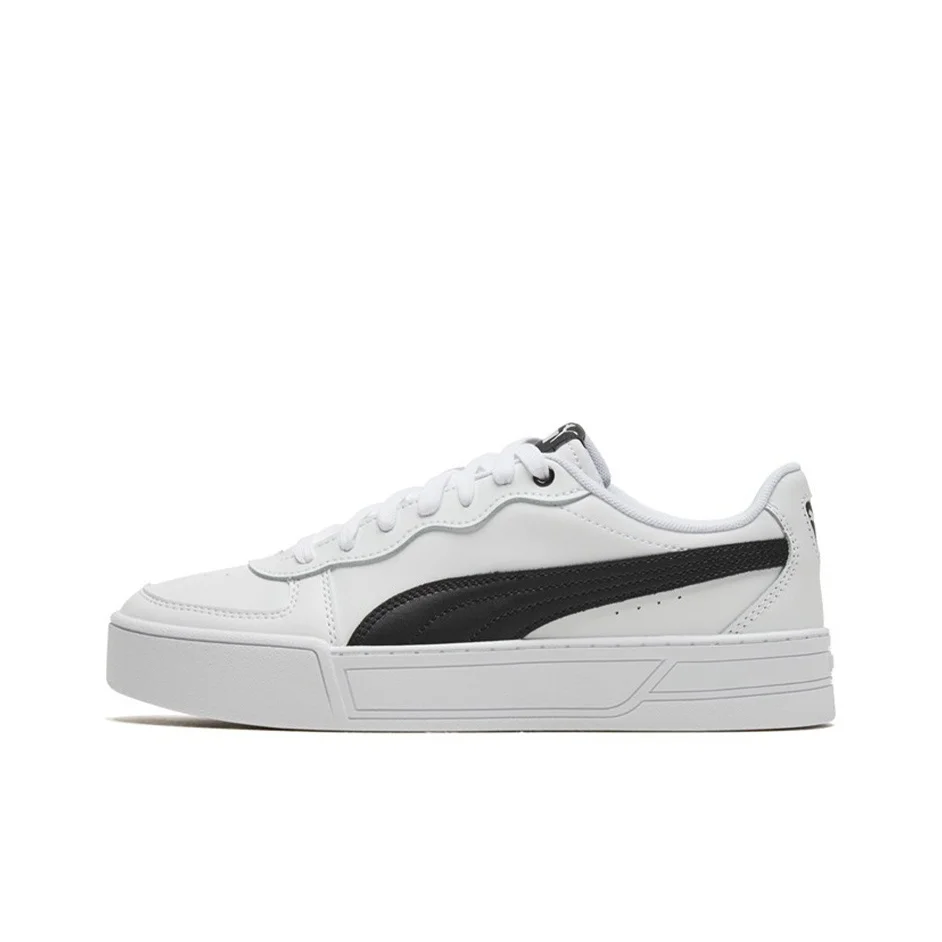 PUMA Skye Height Increasing Low top Skateboard Shoes Women's Black White 374764-02