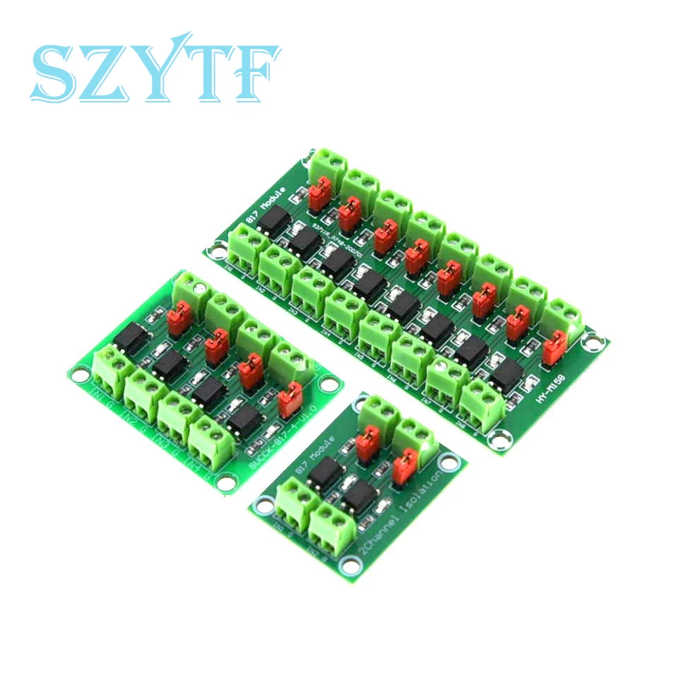 PC817 2 4 8 Channel Optocoupler Isolation Board Voltage Converter Adapter Module 3.6-30V Driver Photoelectric Isolated Module