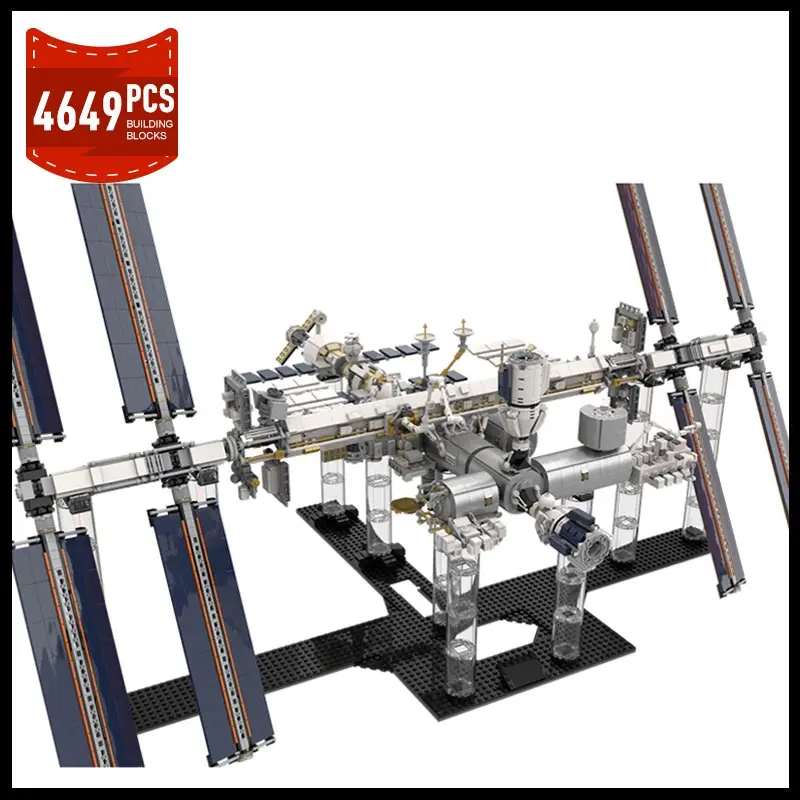 MOC High-tech International Space Station Model Building Blocks MOC-156961 MOC-93305 1:110 Scale Bricks Assemble Toys Gifts