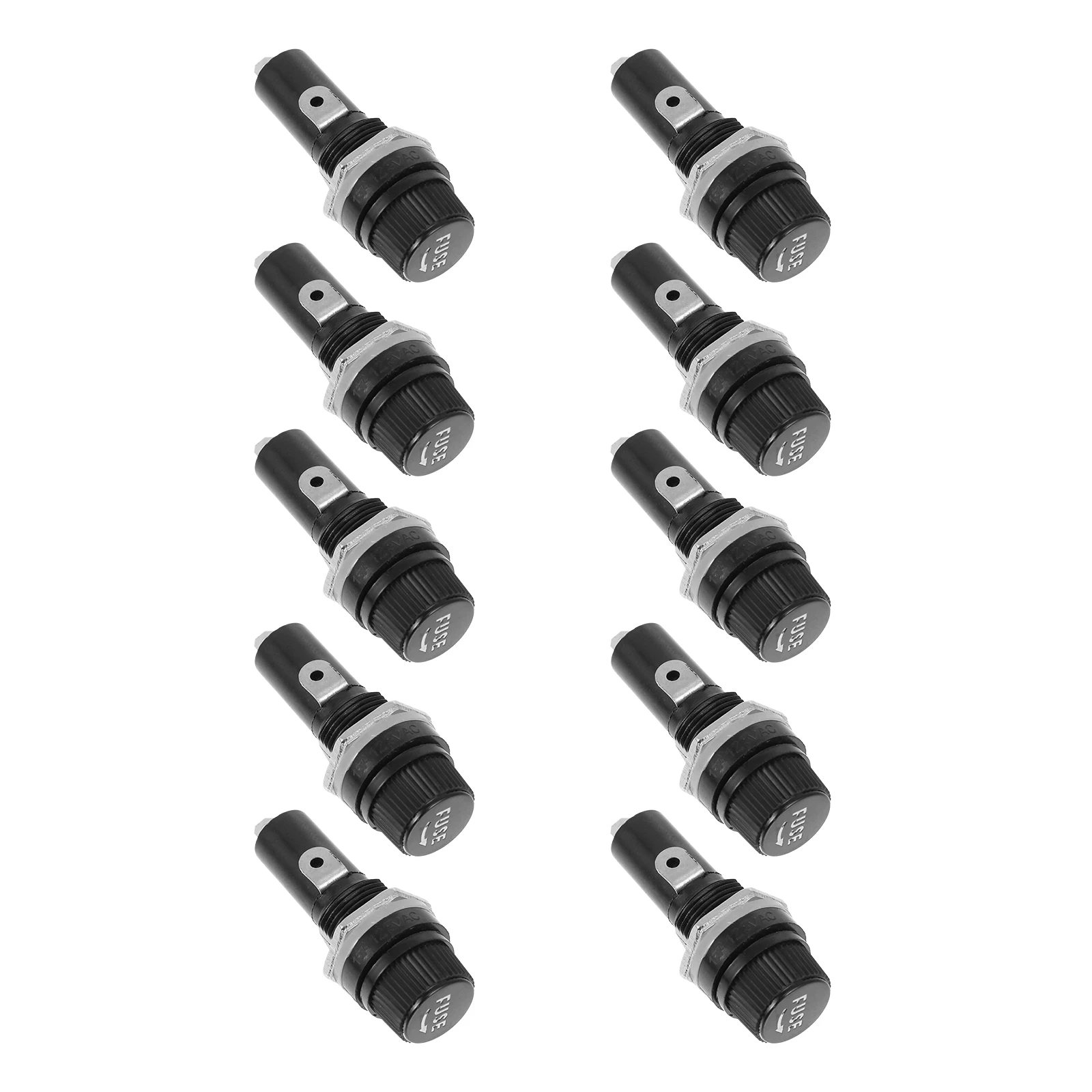

10pcs Professional Car Fuse Holder Auto Fuse Block Waterproof Dustproof For Vehicle Audio Alarm Installation Black