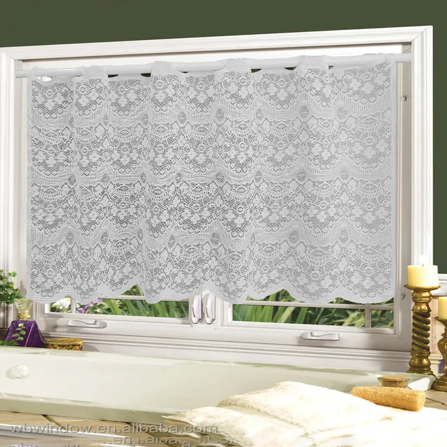 Koreanische Warp gestrickte Spitze abstrakte Kunstwerk Stange fertig kleine kurze Vorhang Küche Vorhang Schrank Glas blockieren Kaffee Vorhang