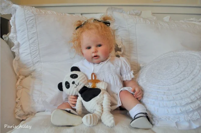 

St. Store 23inches Reborn Doll High Quality Hand Draw Details Girl George Orange Hair