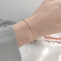 925 Sterling Silver Square Bracelet For Women's Fashionable And Minimalist Geometric Bracelet Luxury Jewelry Bridesmaid Gift