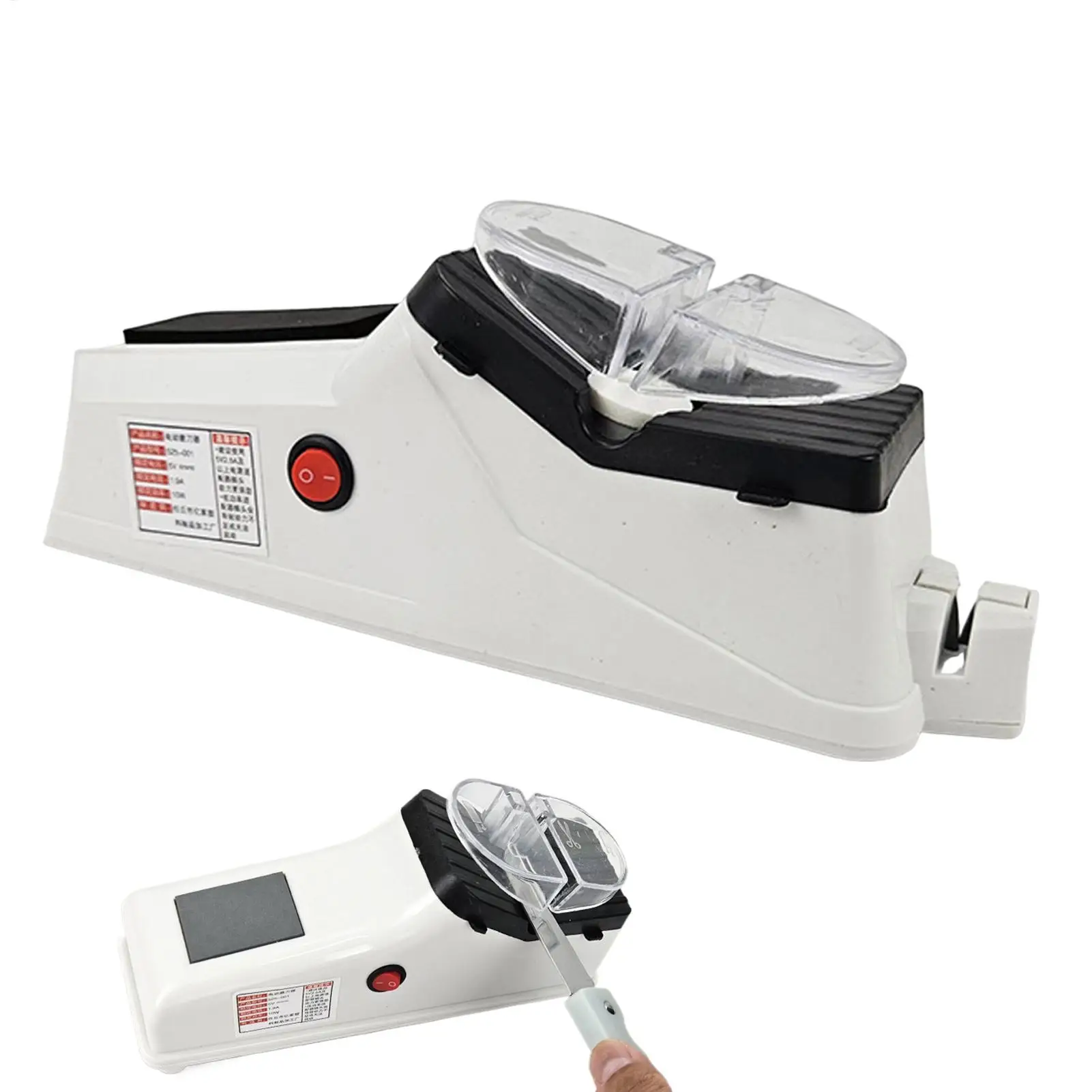 

Точилка для ножей шеф-повара с защитной крышкой, электрическая точилка, USB-зарядка для быстрого заточки и полировки