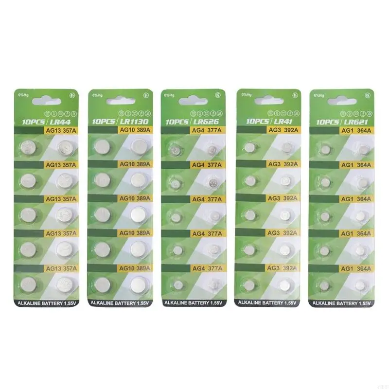 2025 New 10pcs/pack AG1 AG3 AG4 Alkaline Button Cells For Watches Small Toy Longevities