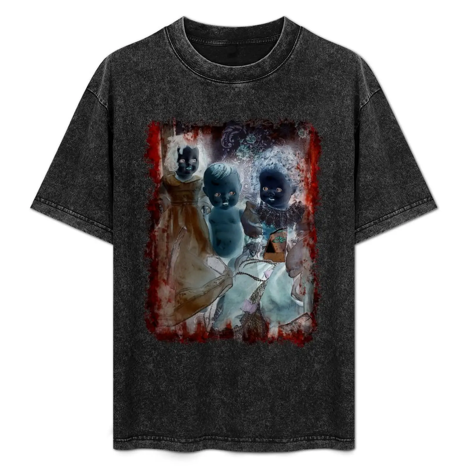 

Original Creepy Gothic Halloween Dolls Babies horror lover gift t shirt T-Shirt graphics sweat shirts men graphic