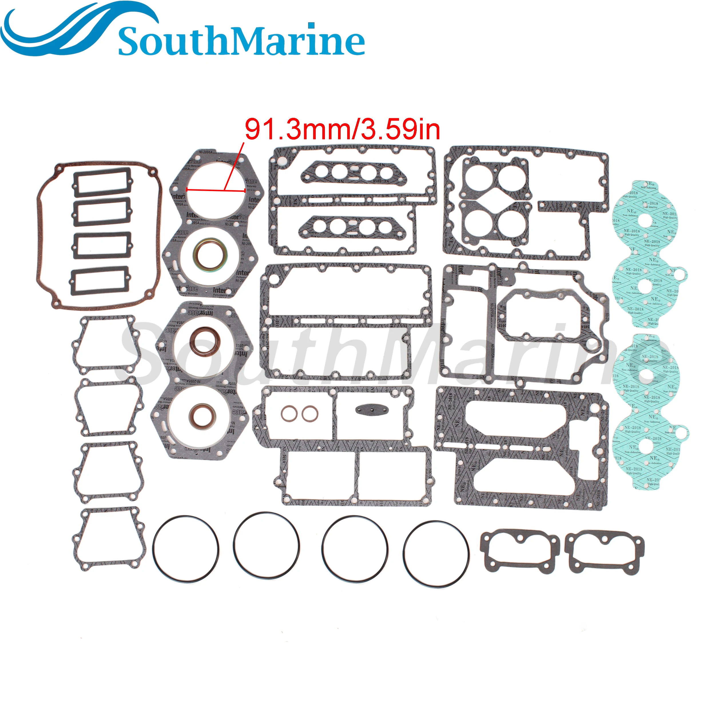 Boat Engine 439085 777398 389556 391300 18-4303-1 Power Head Powerhead Gasket Set for Evinrude Johnson OMC BRP V4 90HP 115HP