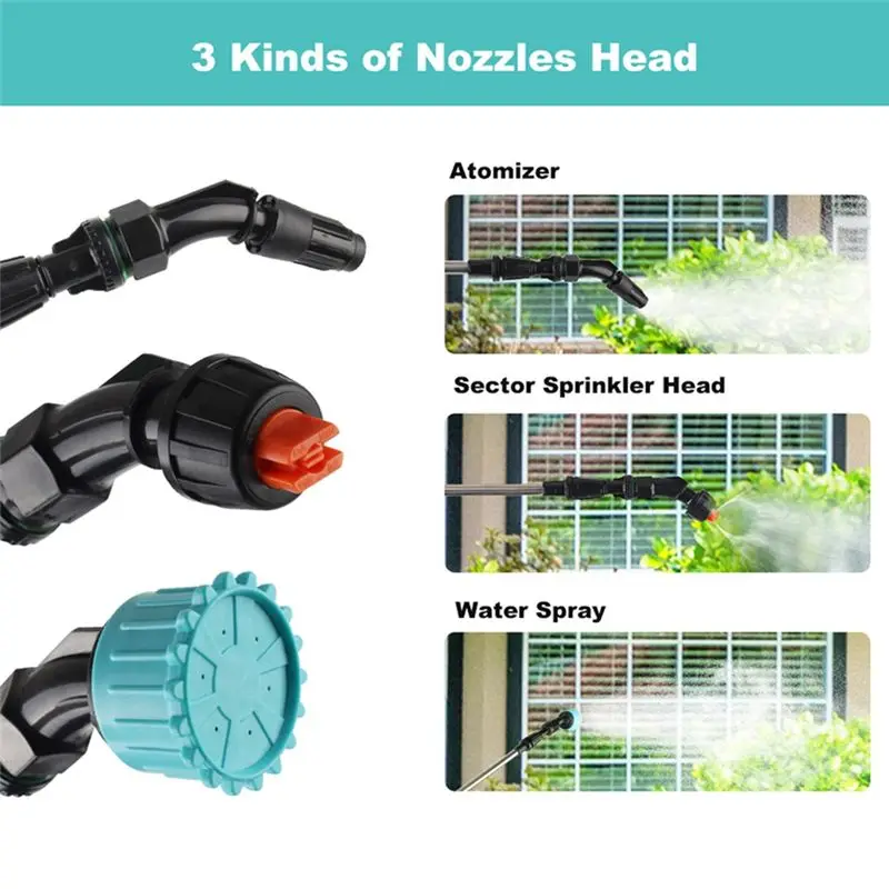 【LDHL】Hose Electric Sprinkling Machine 7.4V3m Rechargeable With Atomizer Wand, Battery Powered Telescopic Handle And 3 Mist Nozz
