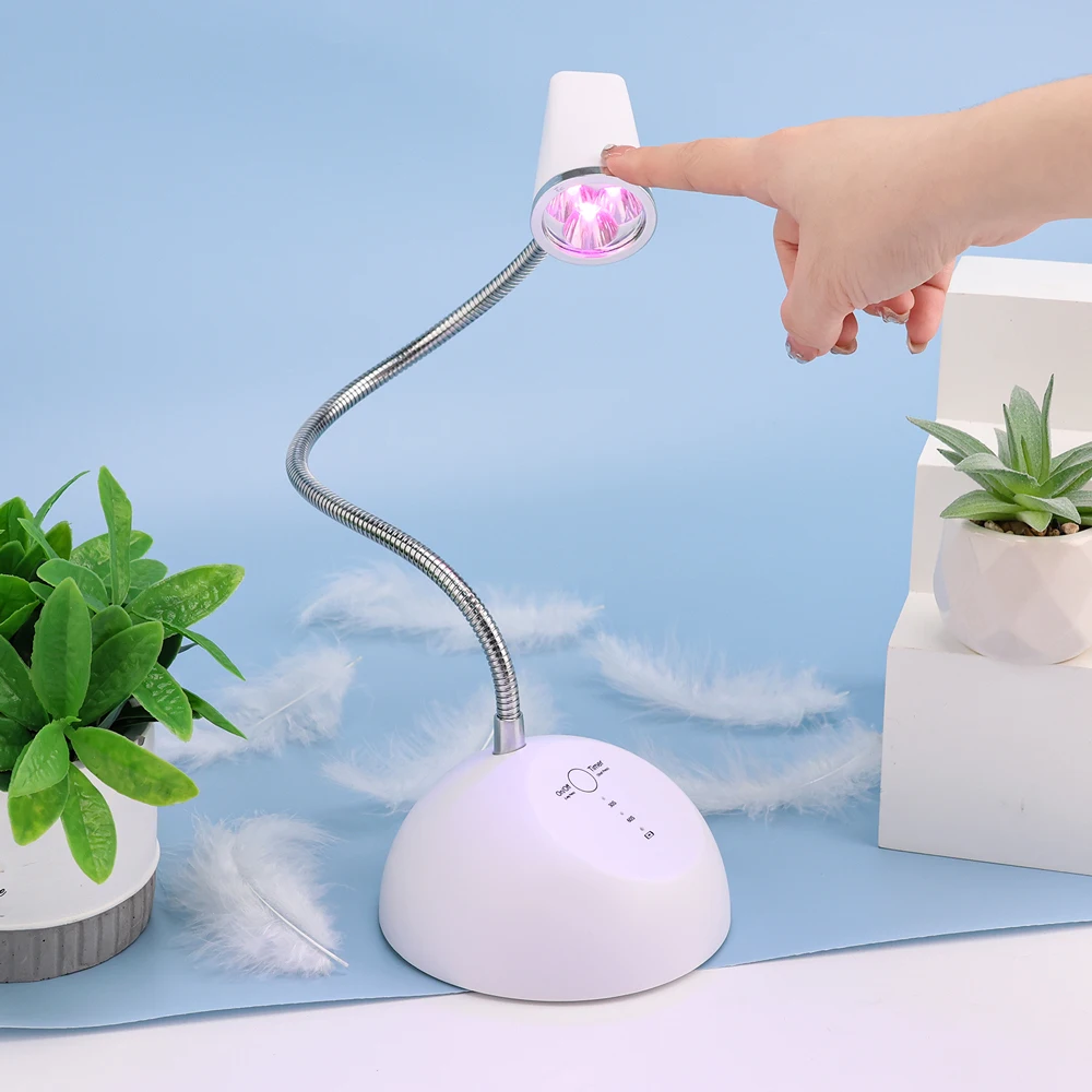 เดสก์ท็อปแบบชาร์จไฟได้ Focused Beam เครื่องเป่าเล็บแบบพกพา 18w เล็บ UV LED โคมไฟเจลบ่มพร้อม Touch Sensor