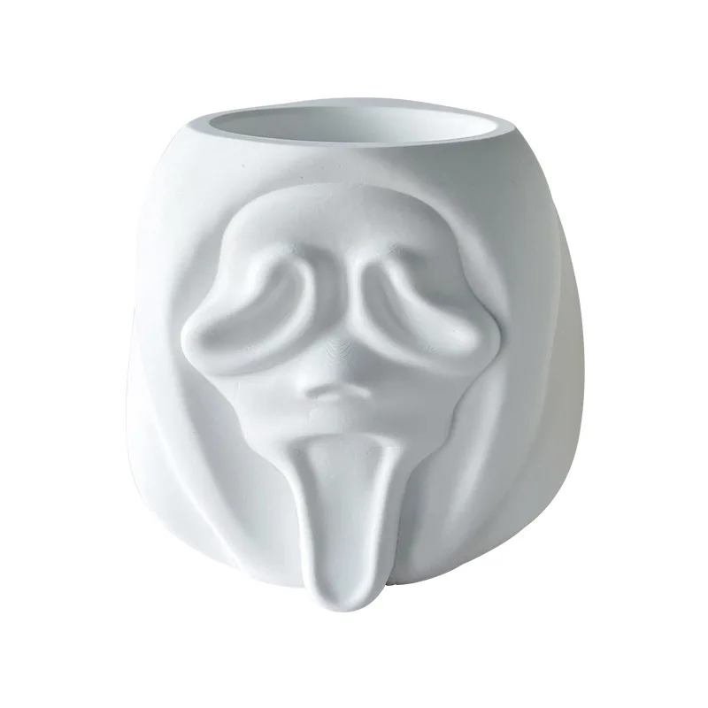 

Crystal Epoxy Halloween Grimace Flower Pot Silicone Mould DIY Gypsum Concrete Cement Resin Abrasives