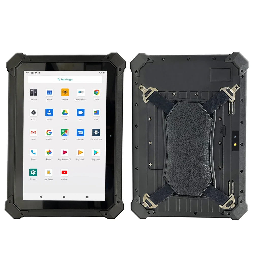 newly rugged IP67 1.5m drop 10 inch android tablet with barcode scanner, industrial tablet built in fingerprint reader