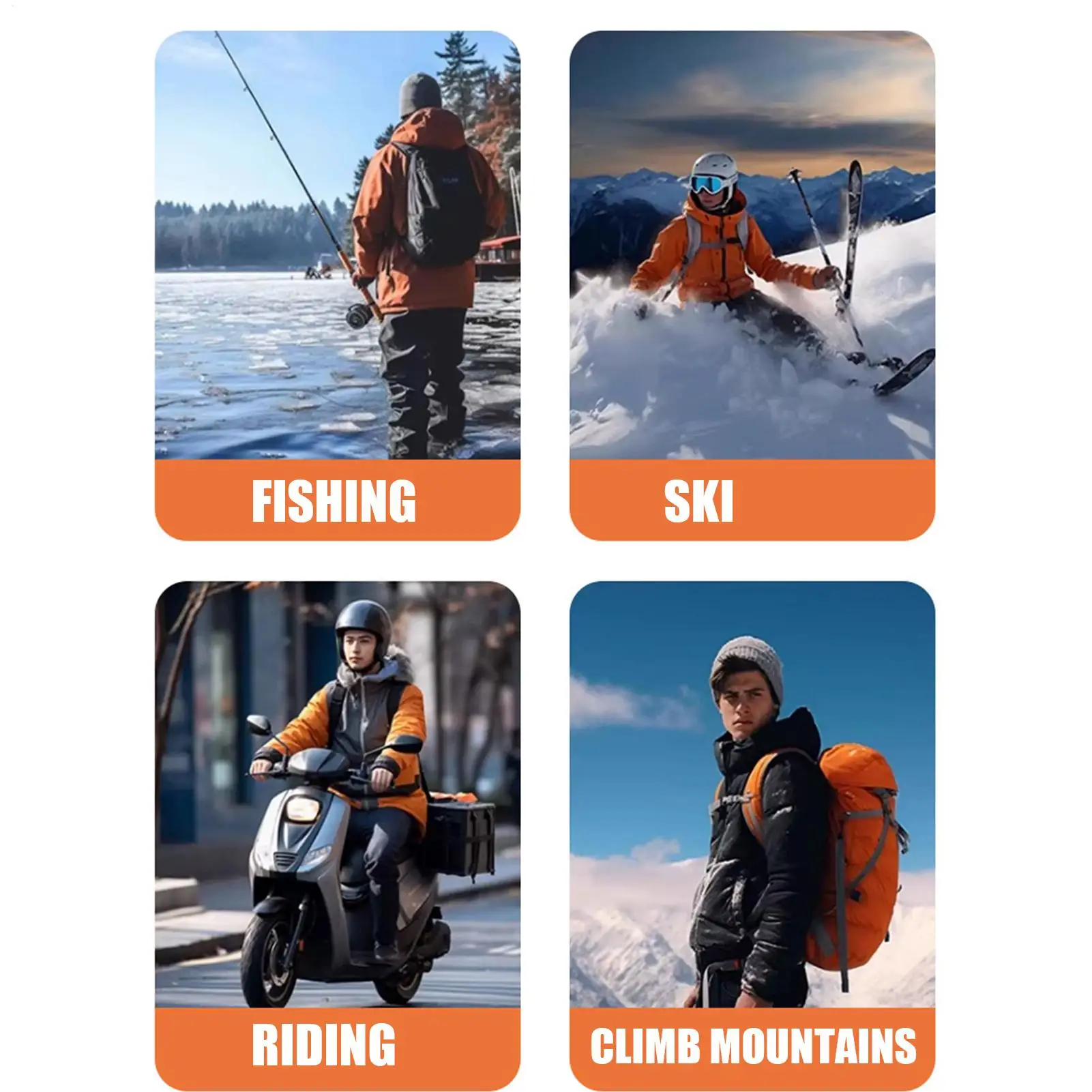 

USB Heated Gloves Windproof Cold Weather USB Plug-in Heated Gloves For Winter For Skiing Cycling Hiking Fishing Snowboarding