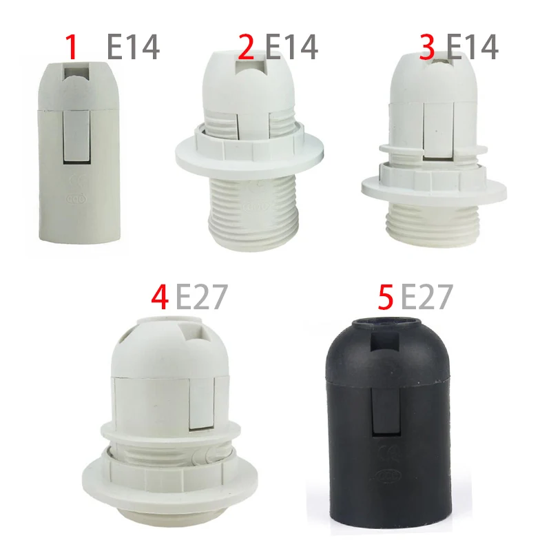 220V 110v Screw E14 E27 M10 Led Light Bulb Lamp Base Cap Power Holder Electric Pendant Socket Lamp Shade Converter u