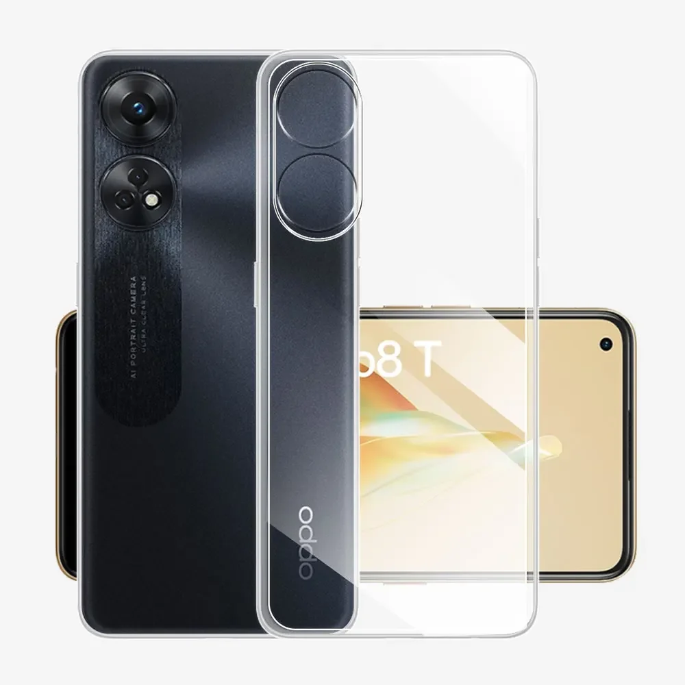Funda de silicona transparente para OPPO Reno 8T 5G, carcasa de TPU suave para OPPO Reno 8T 4G, Funda transparente para OPPO Reno 8T 4G 5G