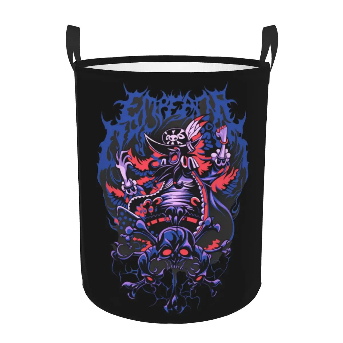 

Brook One Piece Manga Laundry Basket Foldable Anime Clothes Hamper Storage Bin for Bathroom