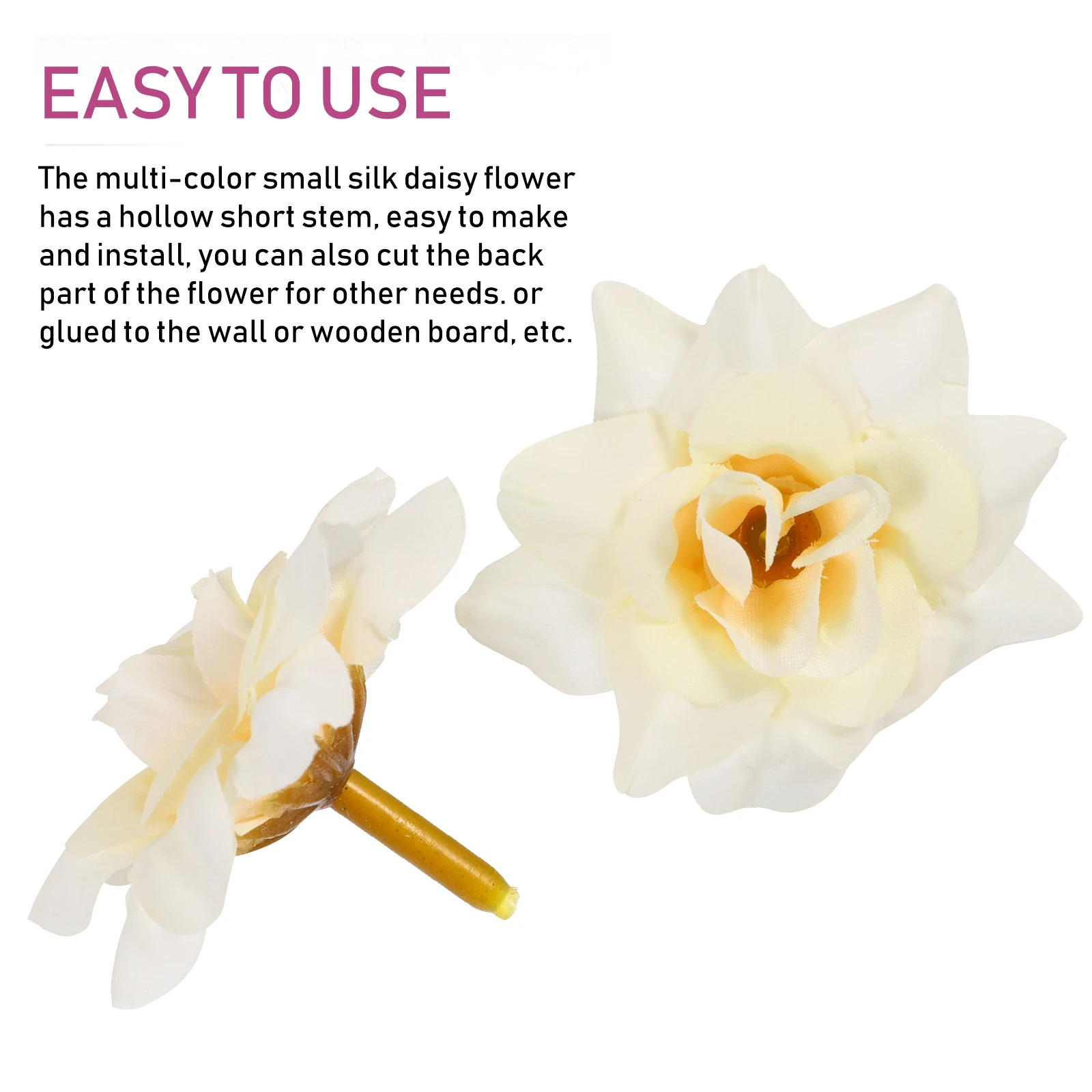 

20 Pcs Polyester Flowers for Home Decor DIY Craft Material Wedding Party nament Diy Flower Material Accessories