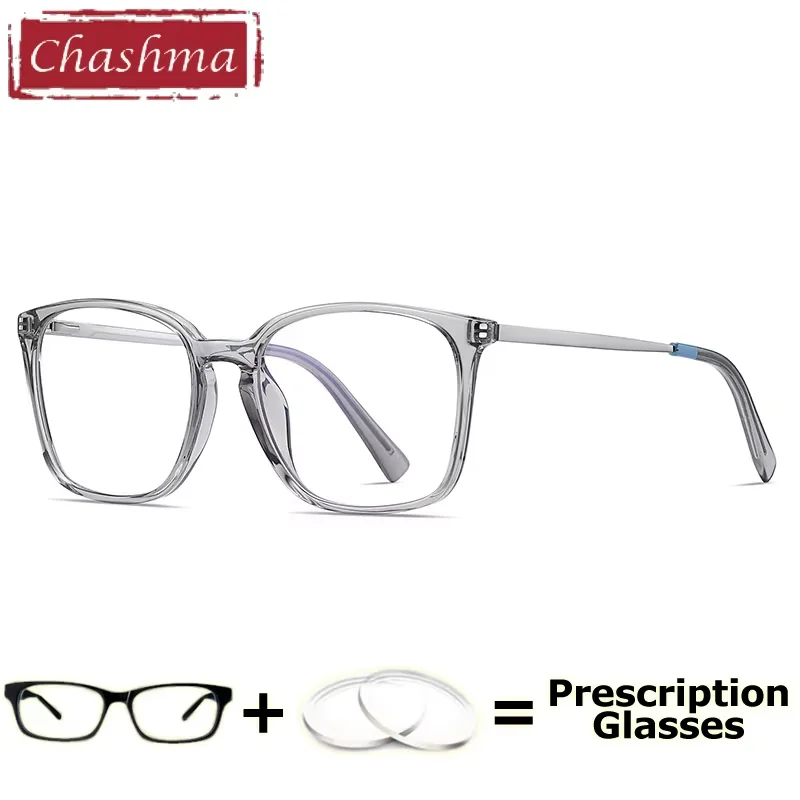 Chashma Prescription Glasses Men Retro Fashion TR90 Myopia Women Eyewear Stainless Steel Temples Eyeglasses Frames Spectacles