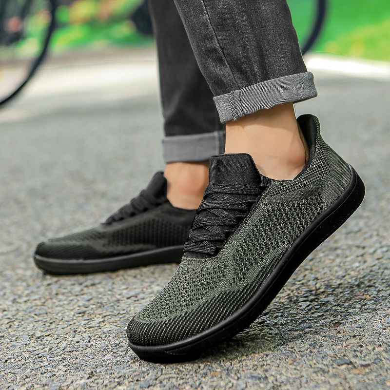Summer Wide Shoes Men Barefoot Wide Toe Soft Soled Outdoor Jogging Lace Up Casual Sneaker Breathable Running Shoes Tenis Jeans view 6