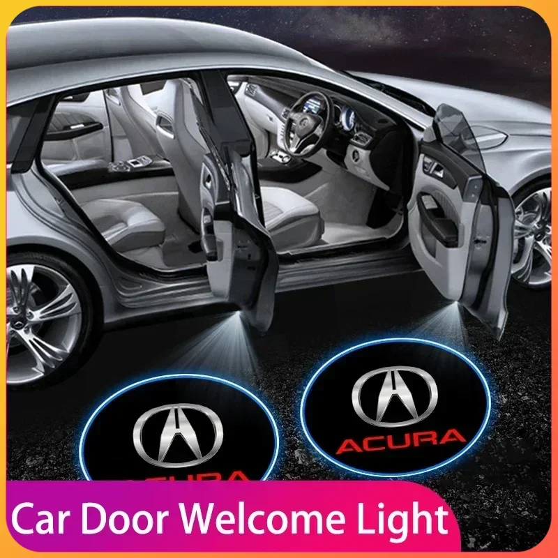 

For Acura Integra TLX ILX RL NSX ZDX MDX RDX TSX RSX RLX Car Door Welcome Courtesy Projector Lamp LED HD Logo Light Accessoriest