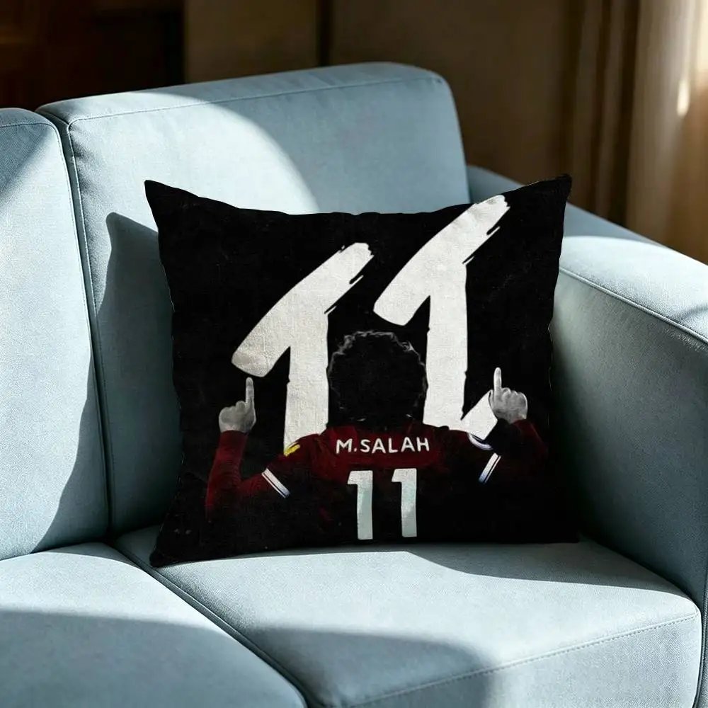 M-Mohamed Salah 11 Liverpool Football Pillow cover Soft Microfiber Pillowcase Home Sofa Decor Surprise Decorative printed.