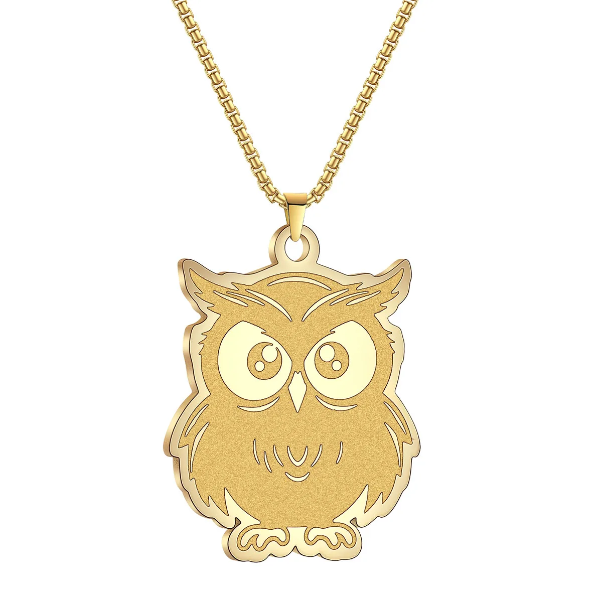 Owl Pendant for Men Stainless Steel Punk Skull Necklace Vintage Viking Amulet Gothic Jewelry Accessories Wholesale