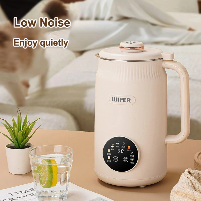 220V Smart Soy Milk Machine LCD Touch Screen Filter-free Soy Milk Machine Multi-functional Low Noise Juicer and Cooking Machine