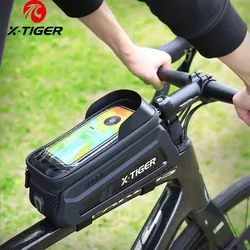 X-TIGER Bike Bag Frame Front Tube Cycling Bag Bicycle Waterproof Phone Case Holder 8 Inches Touchscreen Bag Accessorie