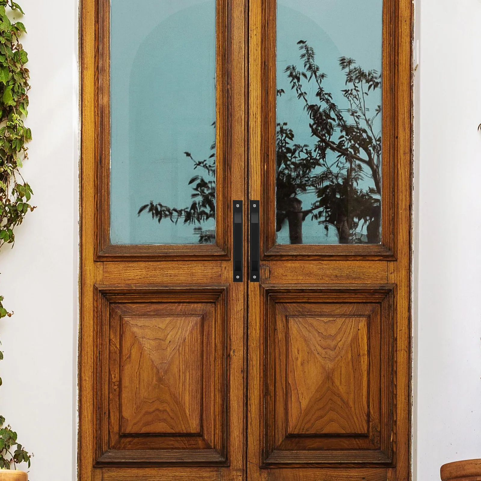 

2Pcs Aluminum Alloy Barn Door Handles Sliding Door Pulls for Garage Shed Closet Cabinet Hardware Durable Modern Design