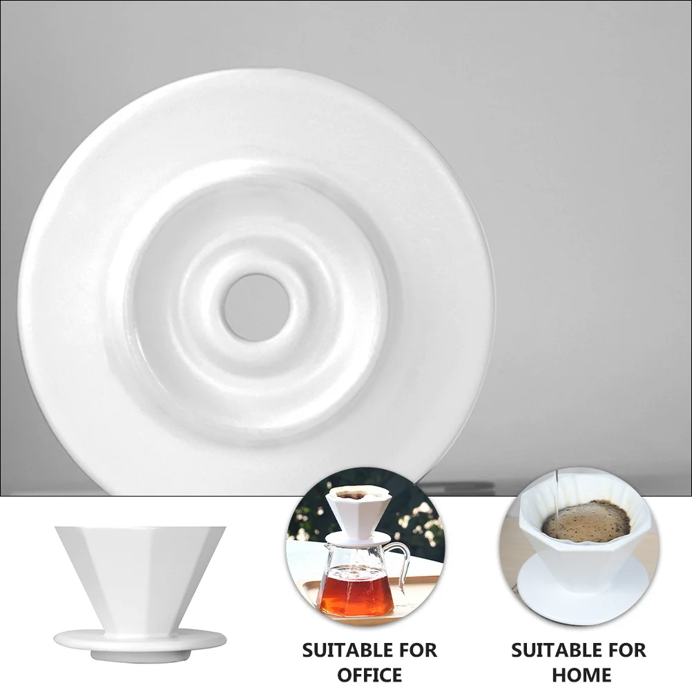 

1Pcs Manual Coffee Filter Ceramic Portable Thickened Coffee Drip Filter Cup Home Office Cafe Brewing Accessory