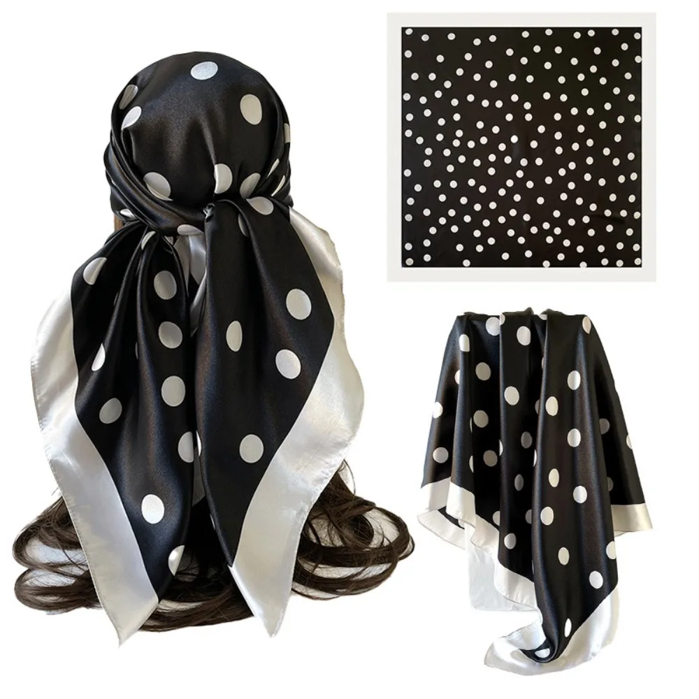 

Elegant Printed Dot Print Scarf Geometric Shape Spicy Girls Small Square Scarf Headband Y2K Punk Bandana Women